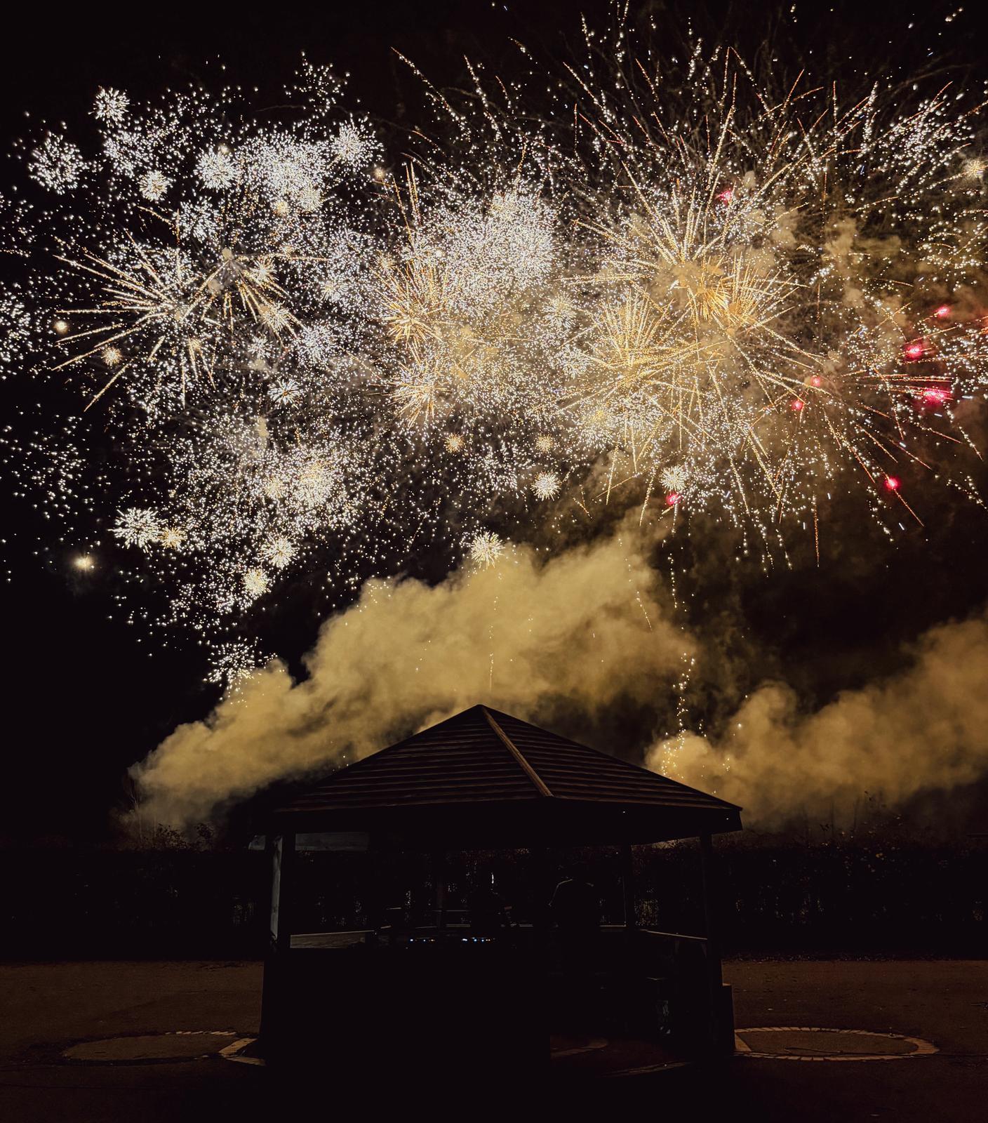 Fireworks over the Strathmore School field